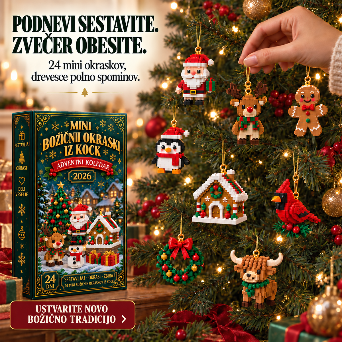 Adventni koledar z mini božičnimi okraski – 32. slika