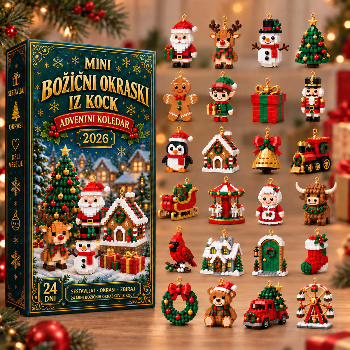 Adventni koledar z mini božičnimi okraski – 33. slika
