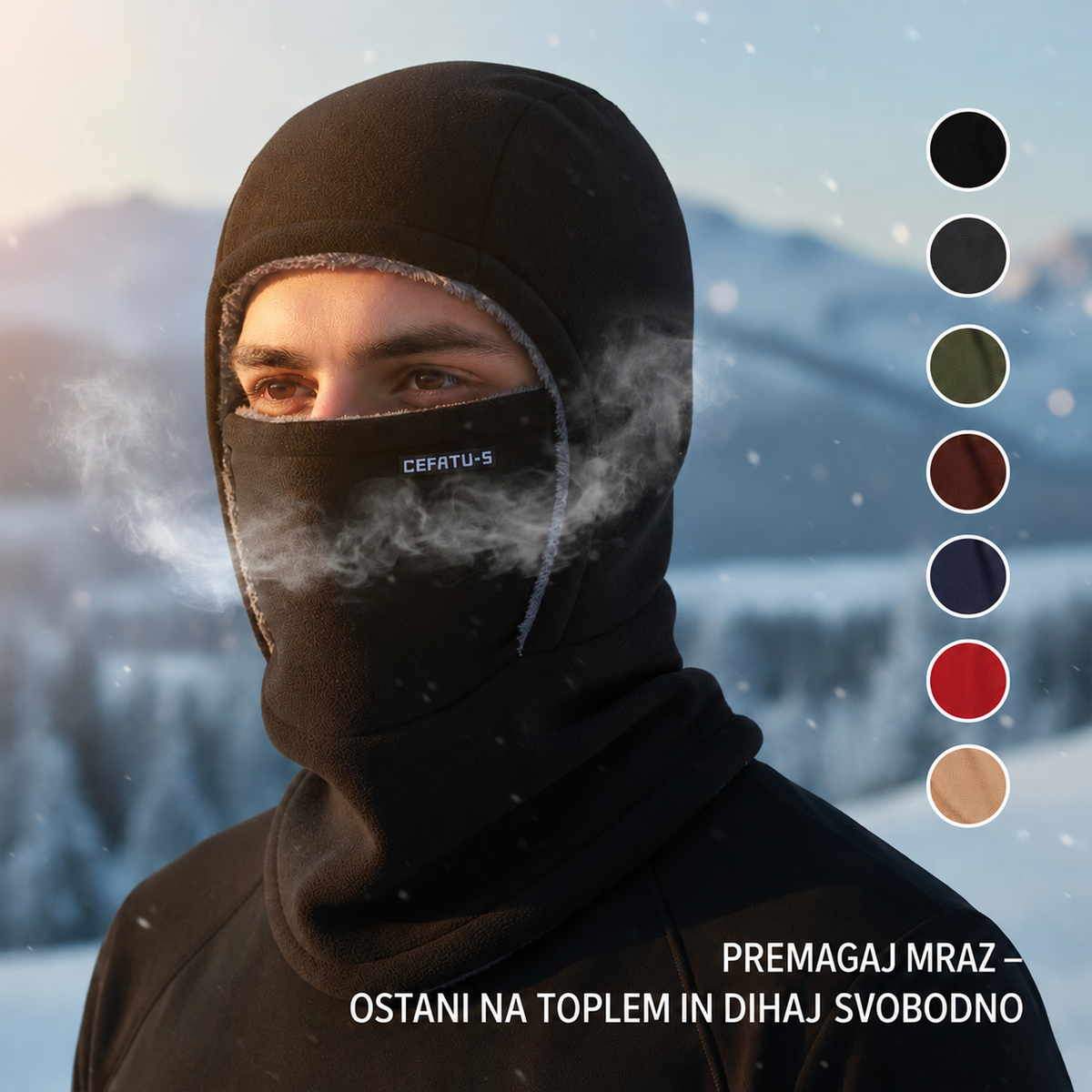 Termo podkapa ThermaFleece 3 v 1 – kapa, maska in grelec vratu – 3